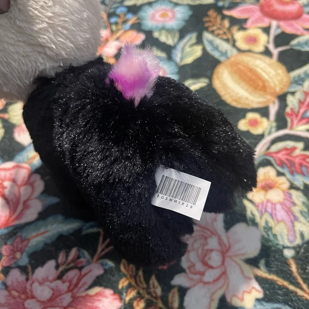 Charming Plush Panda Toy with Purple and Black Details